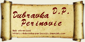 Dubravka Perinović vizit kartica